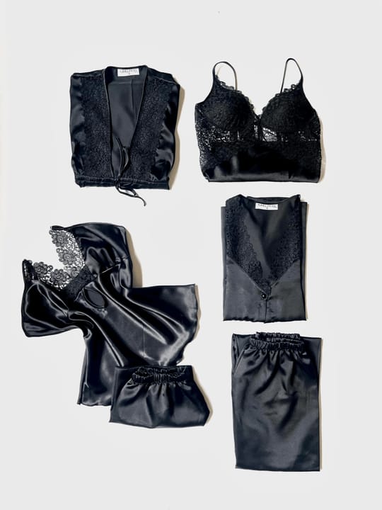 6 Pcs Women’s Nighty Set Sleepwear & Lounge Wear