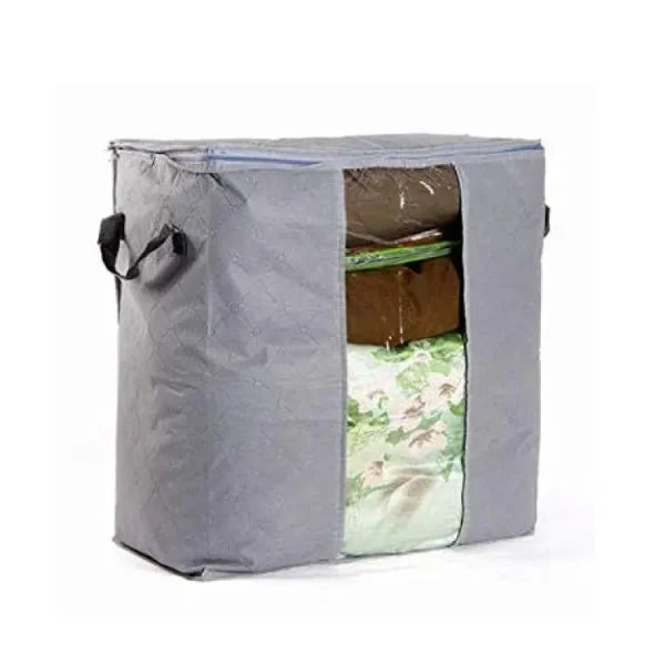 Grey Foldable Clothing Organizer Bags ( Pack of 2)