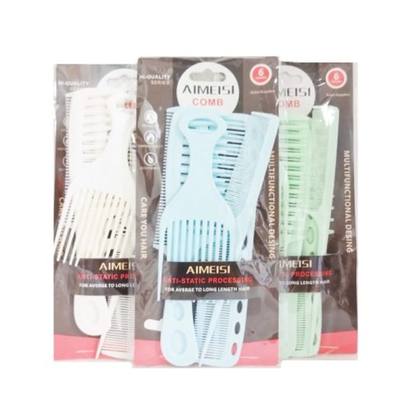 Aimeisi Multifunctional Hair Comb Set – 6 Pcs