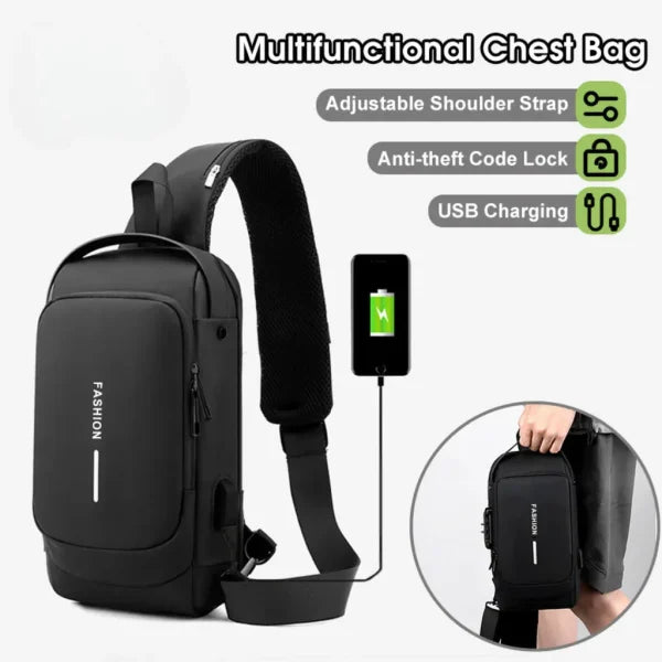 Chest Bag Multifunction Anti-theft For Men (random Color)