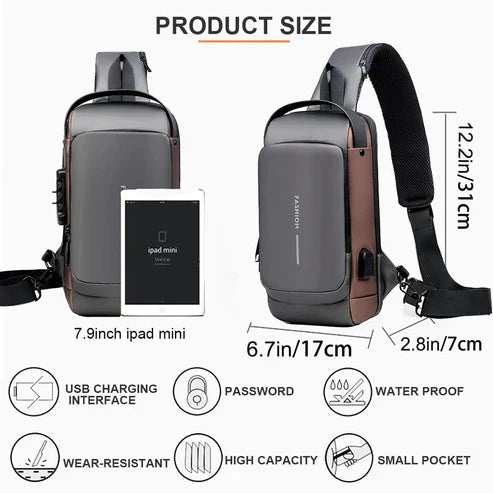 Chest Bag Multifunction Anti-theft For Men (random Color)