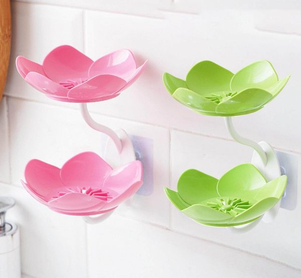 Lotus Flower Wall-mounted Soap Holder ( Pack of 3)