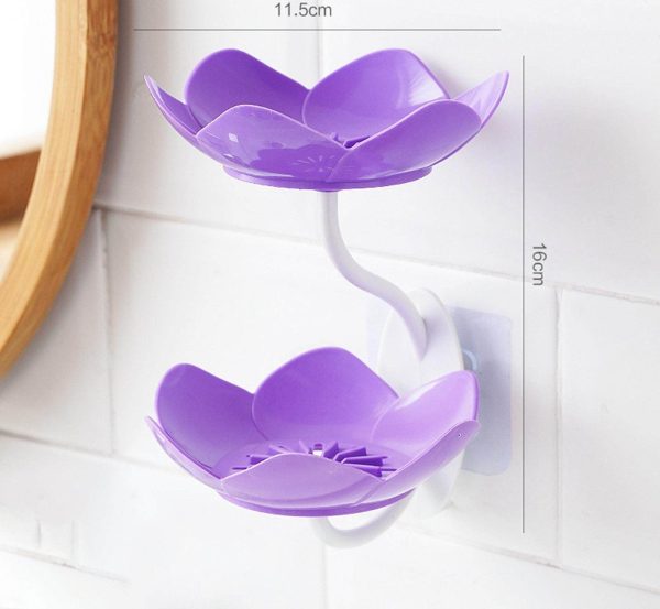 Lotus Flower Wall-mounted Soap Holder ( Pack of 3)