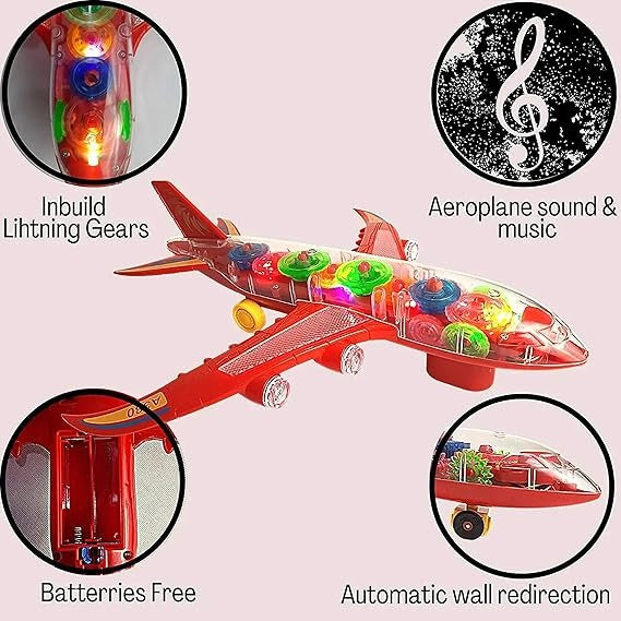 New Trending Transparent Gear Plane Toy 45×46 Cm
